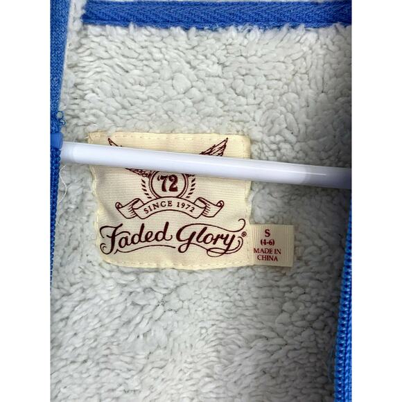 Faded Glory Fleece Full Zip Sweatshirt Size Small - Picture 2 of 4